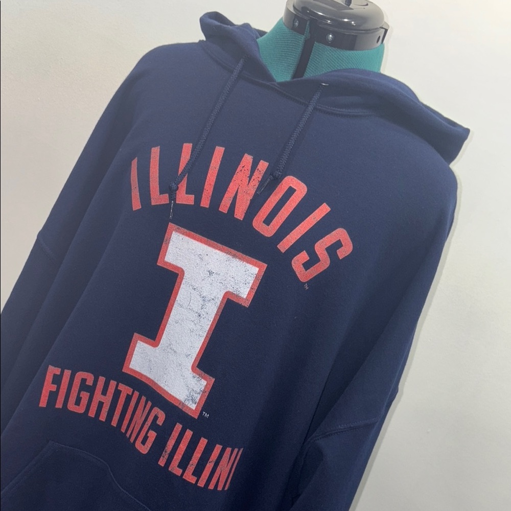 EUC: University of Illinois Jerzees Blue and Orange Collegiate Sweater
